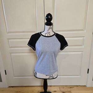 SHEIN Black and Gray Raglan Tee